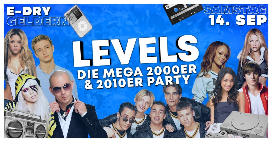 LEVELS - Die Mega 2000er und 2010er Party | Discothek E-Dry | 14.09
